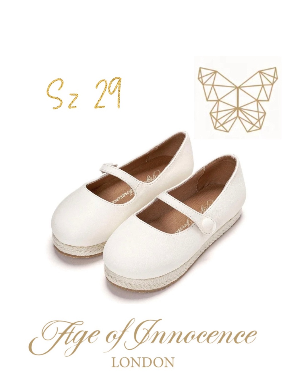 Age of innocence sz 29 HAILEY WHITE ESPADRILLES